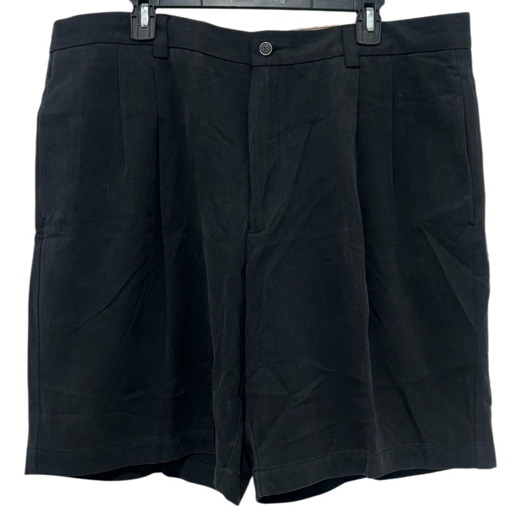 Tommy Bahama Men Point Sand Black Silk Pleated Shorts Classic Fit w/Pockets Sz10 - Picture 4 of 11